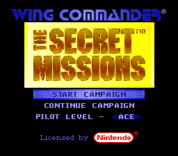 Wing Commander - The Secret Missions (Europe) Title Screen